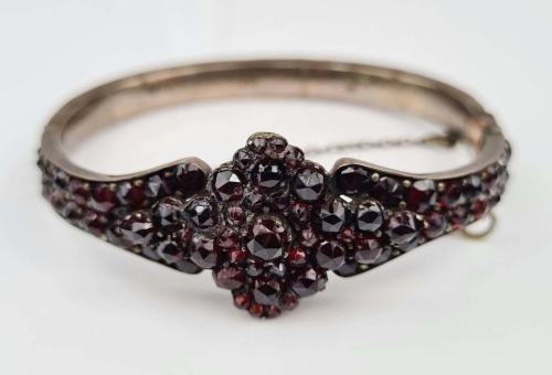 Garnet bracelet, early 20th century, old jewelry, antiques, Galeria Żak