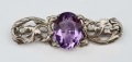 Amethyst brooch, old jewelry, antiques, Galeria Żak