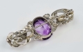 Amethyst brooch, old jewelry, antiques, Galeria Żak
