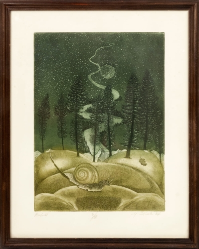 Sławomir Szereda „Journey”, 1987  , antiques, polish paintings, old paintings, antique paintings, antiques Warsaw, Galeria Żak, contemporary art, graphics