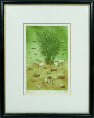 Sławomir Szereda „Shipping”, 1987  , antiques, polish paintings, old paintings, antique paintings, antiques Warsaw, Galeria Żak, contemporary art, graphics