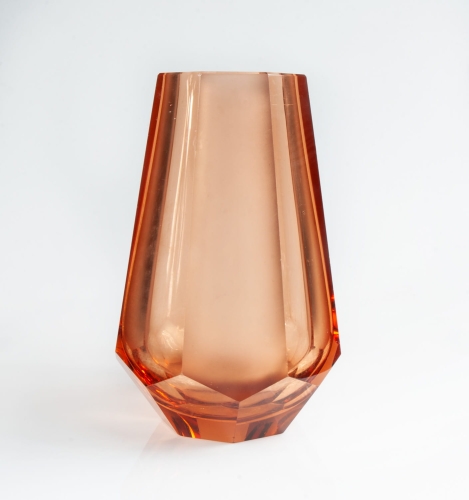 Vase, Josef Hoffmann, Bohemia, circa 1920-1930 , antiques, old glass, antique glass, antique Warsaw, Galeria Żak