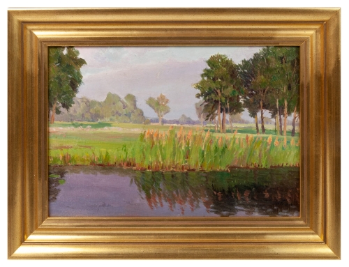 Ludwik Werner „Pejzaż” , malarstwo polskie, antyki Warszawa, Galeria Żak