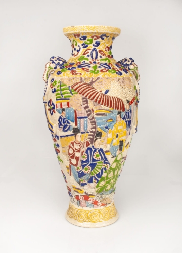 Wazon  Satsuma, Japonia, okres Meiji (1868-1912), daleki wschód, antyki Warszawa