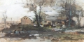 Magdalena Spasowicz „Pejzaż II”, 1977 r. , malarstwo polskie, malarstwo współczesne, antyki Warszawa, Galeria Żak