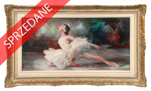 Miroslava Vrbová-Štefková "Baletnica", malarstwo, antyki Warszawa, Galeria Żak