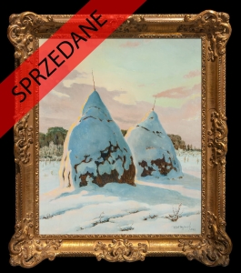 Rafał Wąsowicz "Snopki w śniegu", 1938 r.