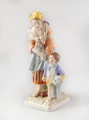 Mother with kids, The Royal Porcelain Factory (KPM), Berlin, early 20th century , old porcelain, antique porcelain, antiques Warsaw, Galeria Żak