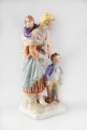 Mother with kids, The Royal Porcelain Factory (KPM), Berlin, early 20th century , old porcelain, antique porcelain, antiques Warsaw, Galeria Żak