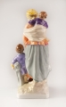 Mother with kids, The Royal Porcelain Factory (KPM), Berlin, early 20th century , old porcelain, antique porcelain, antiques Warsaw, Galeria Żak