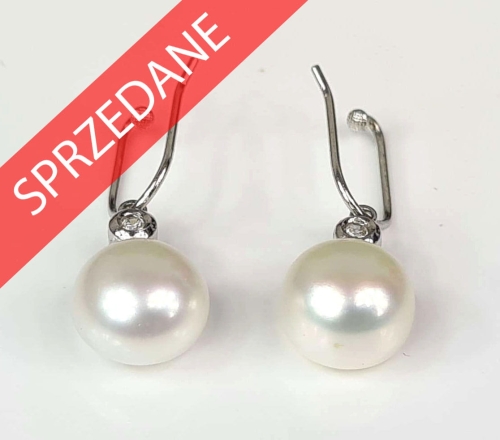 Kolczyki z perłą, dawna biżuteria, antyki, antyki Warszawa, skup antyków