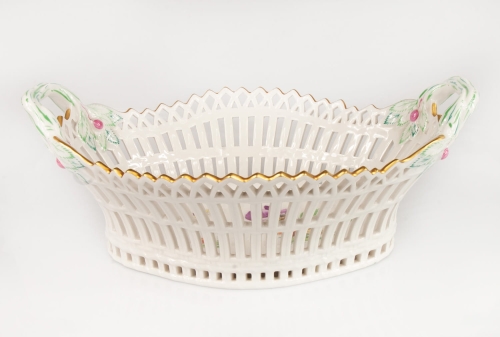 Basket, KPM, Berlin, 19th/20th century, early 20th century , old porcelain, antique porcelain, antiques Warsaw, Galeria Żak