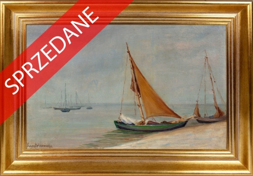 Ludmiła Kusztelanówna “Nad Bałtykiem”, antyki, galeria żak, malarstwo polskie, dzieła sztuki