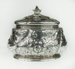  Sugar bowl, Eduard Wollenweber, Munich, early 20th century 