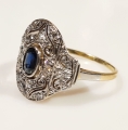 Sapphires ring, old jewelry, antiques, Galeria Żak