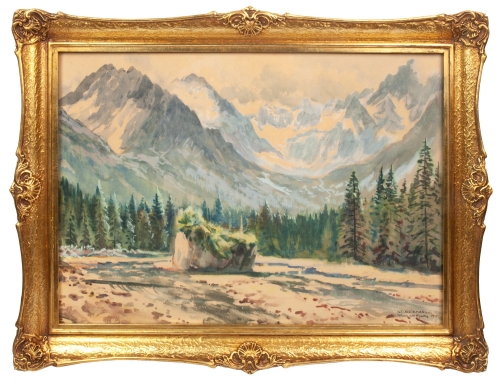 Stanisław Dziemański "Tatra Mountains”, 1935 , antique paintings, antiques Warsaw, Galeria Żak