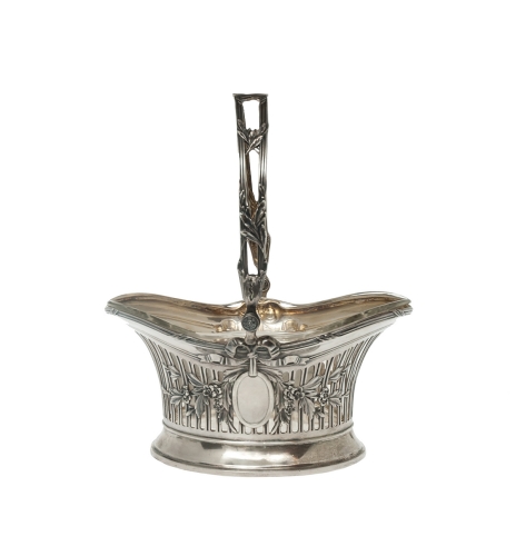 Patera koszyk, Niemcy, k. XIX w.
, antyki, srebra, stare srebra, platery, Galeria żak, skup antyków, antyki Warszawa