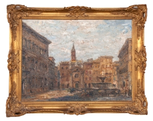 Włodzimierz Zakrzewski „Piazza Farnese - Rome”, 1964 