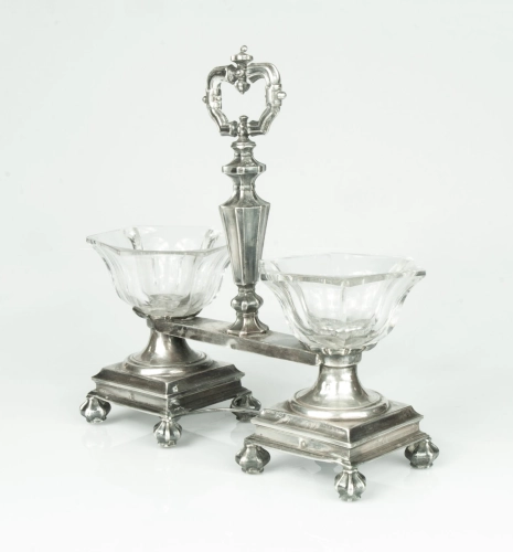 Salt cellar, France, 19th century , old silver, antique silver, antique Warsaw, Galeria Żak