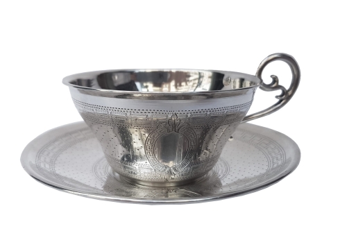 Tea cup, France 19th century, old silver, antique silver, antique Warsaw, Galeria Żak