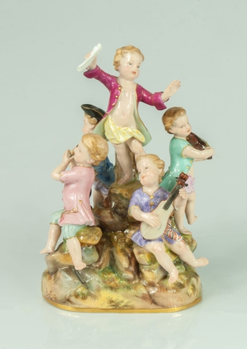 Johann Kändler "Orkiestra", Miśnia, XIX w. , antyki, galeria żak, porcelana, skup antyków