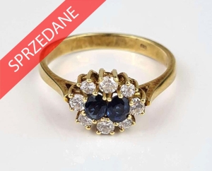 Pierścionek z szafirami