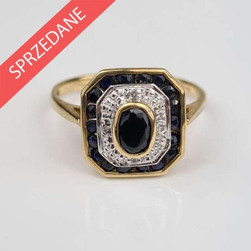 Pierścionek, dawna biżuteria, antyki, pierścionek z brylantami, antyki Warszawa, skup antyków