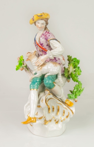 Johann Kändler "Shepherd With Sheep", Meissen, 19th century, old silver, antique silver, antique Warsaw, Galeria Żak