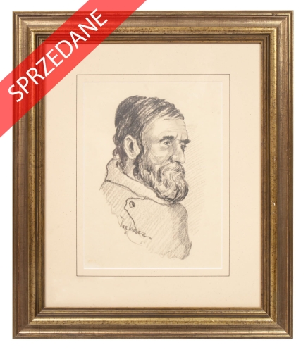 Maurycy Trębacz „Portret mężczyzny”, antyki, galeria żak, malarstwo polskie, dzieła sztuki