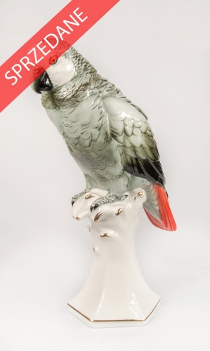 Papuga Żako, Karl Ens, 1900-1919, stara porcelana, antyczna porcelana, antyki Warszawa
