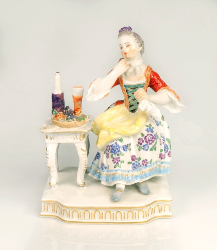 Johann Carl Schönheit "Allegory of Taste", Meissen, 19th century, old porcelain, antique porcelain, antiques Warsaw, Galeria Żak