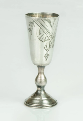 Silver glass, Russia, end of 19th century, old silver, antique silver, antique Warsaw, Galeria Żak