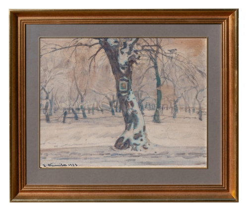 Zdzisław Kraśnik "Chapel", 1923 , antique paintings, antiques Warsaw, Galeria Żak