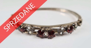 Bransoletka z granatami i perłami