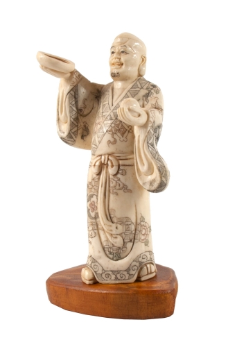 Okimono, Japonia, okres Meiji (1868-1912), antyki Warszawa, skup antyków, sztuka dalekiego wschodu, kość słoniowa, okimono, antyki, Galeria Żak