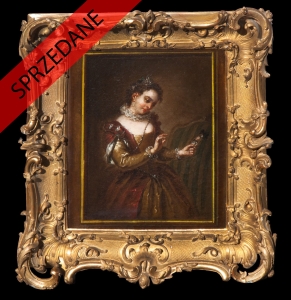 „Dziewczyna patrząca na portret”, XVIII w.