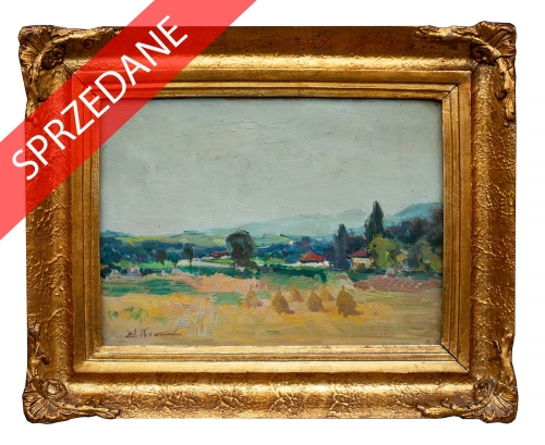 Edward Wieczorek „Pejzaż”, antyki, galeria żak, malarstwo polskie, dzieła sztuki