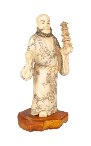 Okimono, Japonia, okres Meiji (1868-1912), antyki Warszawa, skup antyków, sztuka dalekiego wschodu, kość słoniowa, okimono, antyki, Galeria Żak