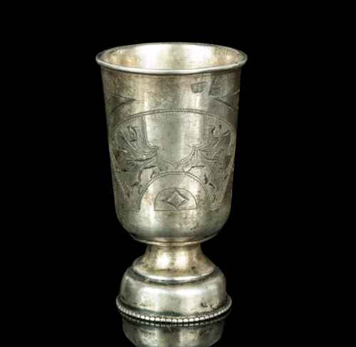 Pair of silver cups, Moscow, Russia, 1880, antiques, old silver, antique silver, antique Warsaw,  Galeria Żak