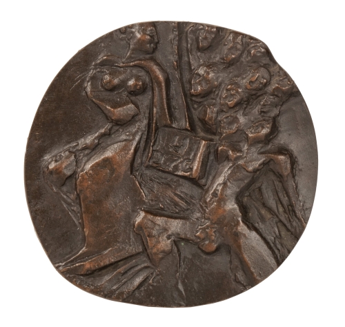 Józef Adamczyk “Zuzanna i starcy”, antyki Warszawa, skup antyków, rzeźba współczesna,  Galeria Żak, polska rzeźba