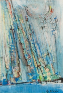  Józef Adamczyk “Kompozycja niebieska”,  2009 r.