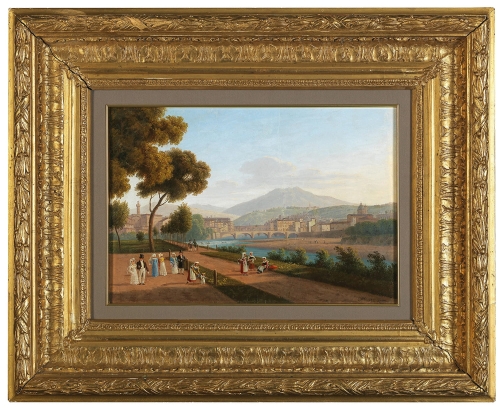 Andrey Yefimovich Martynov "Ponte Vecchio in Florence", Roma, 1826 , antique Warsaw, antique paintings, Galeria Żak, art, antiques