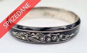 Bransoleta z czarną emalią, XIX w.