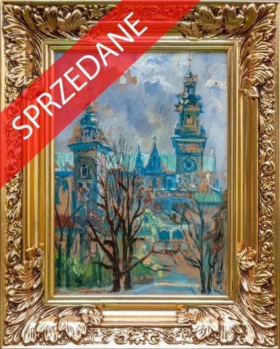 Janina Maliszewska-Zakrzewska "Kraków", obraz Kraków, malrstawo dawne, obrazy aukcyjne, antyki