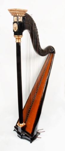 Harp, 19th century, antique Warsaw, decorative objects, antique home decorations, Galeria Żak, art, antiques