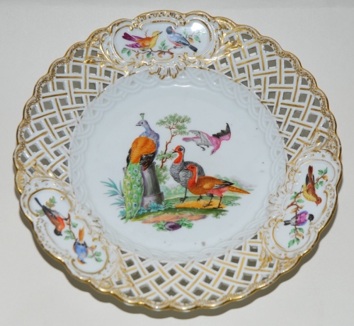 Talerz, Miśnia, antyki, Galeria Żak, stara porcelana, porcelana, antyki Warszawa