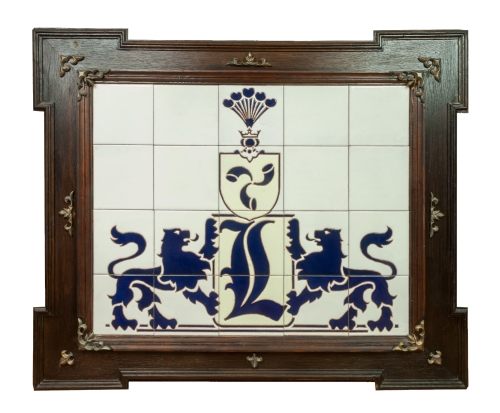 Tarcza herbowa Trąby, ok. 1900 r., antyki, Galeria Żak, stara porcelana, porcelana, antyki Warszawa