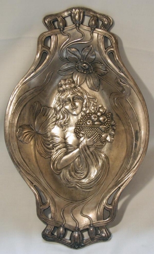 Patera secesyjna, Niemcy, ok. 1930 r.
, antyki, srebra, stare srebra, platery, Galeria żak, skup antyków, antyki Warszawa, secesja