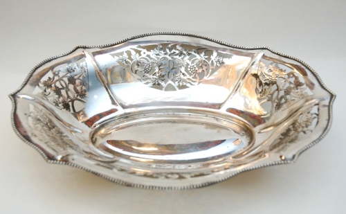 Patera srebrna, Kraków, ok. 1930 r.
, antyki, srebra, stare srebra, platery, Galeria żak, skup antyków, antyki Warszawa