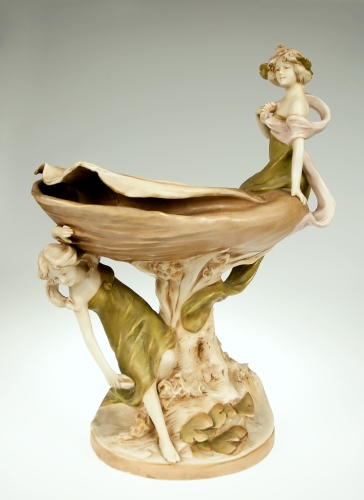 Patera secesyjna, Royal Dux, antyki, Galeria Żak, stara porcelana, porcelana, antyki Warszawa